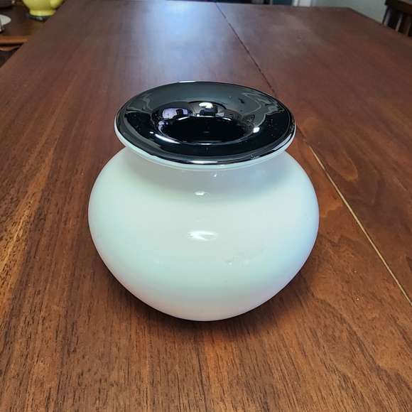 Jerzy Sluczan-Orkusz, Tarnowiec, Butli Art Glass Vase 1980s Black White, Poland - Picture 3 of 7